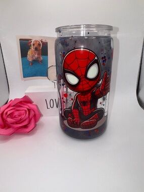 Disney Spiderman Gray and Red Double-Wall Tumbler